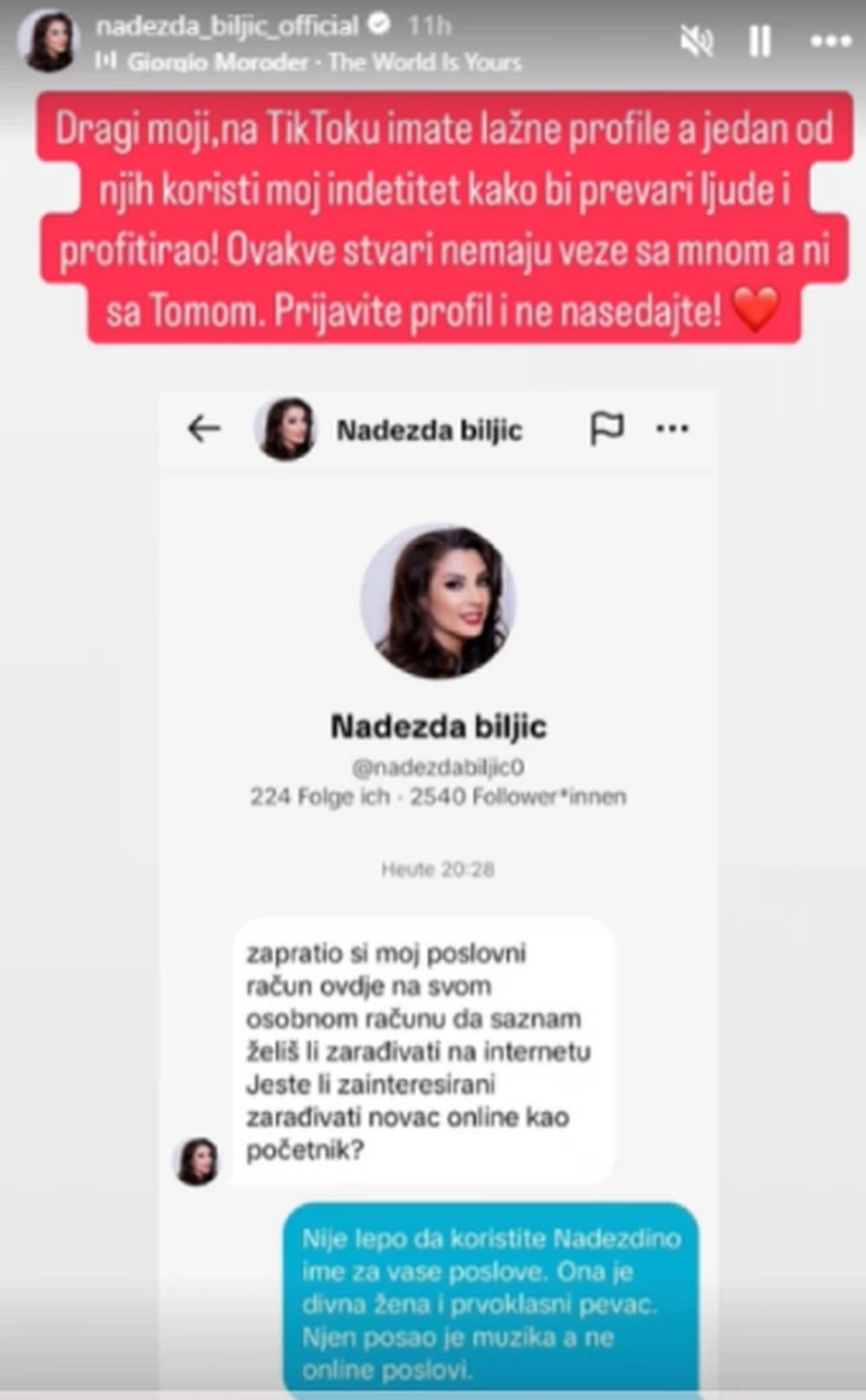 Nadežda Biljić prevarena 